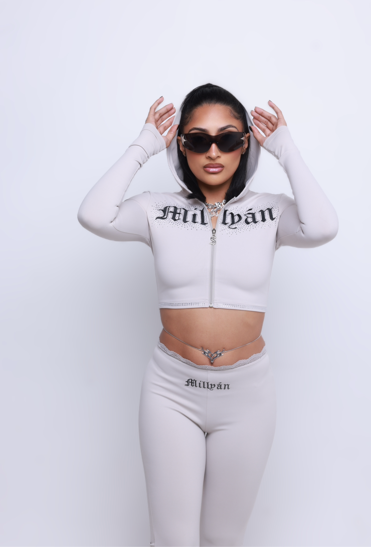 Pearl Gray Baddie Tracksuit