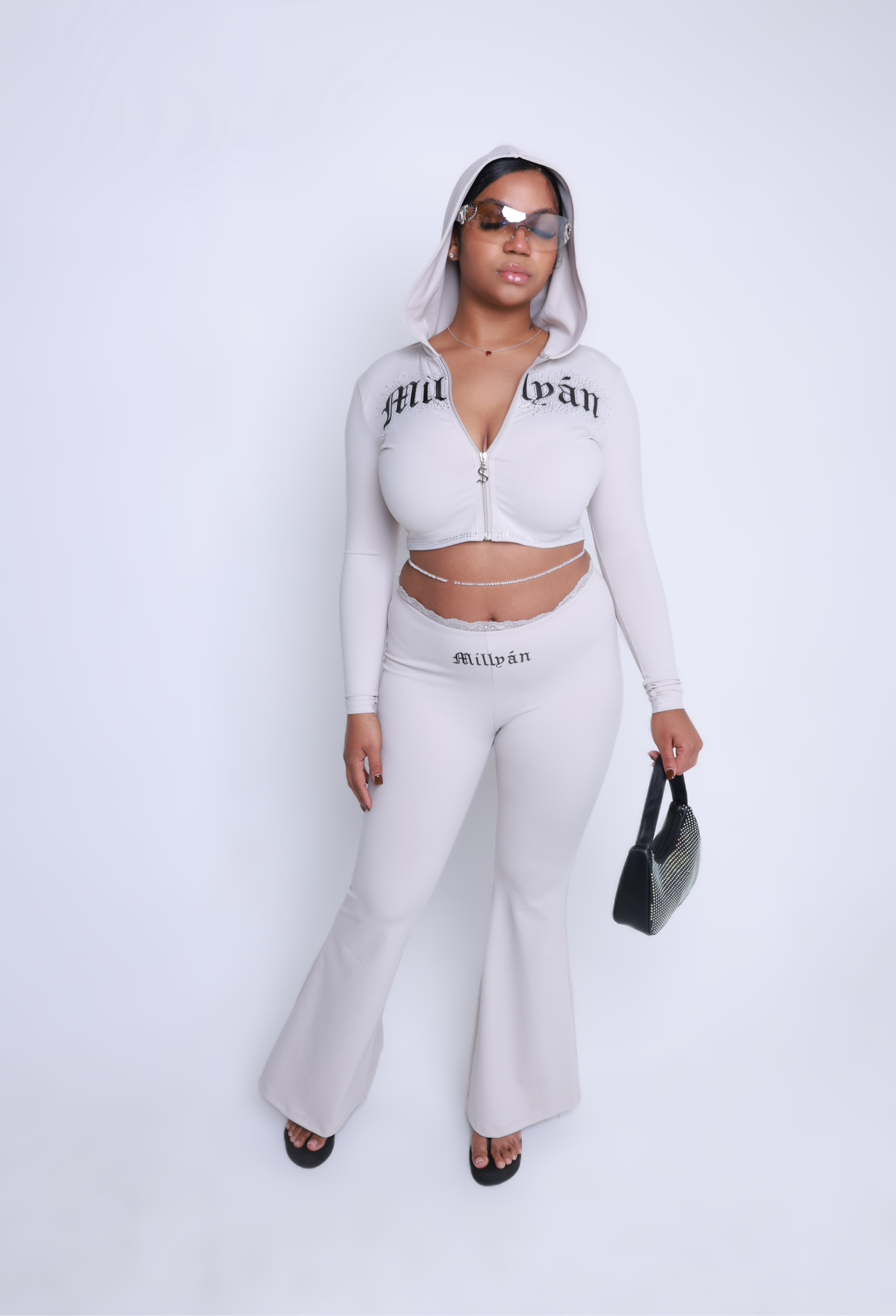 Pearl Gray Baddie Tracksuit