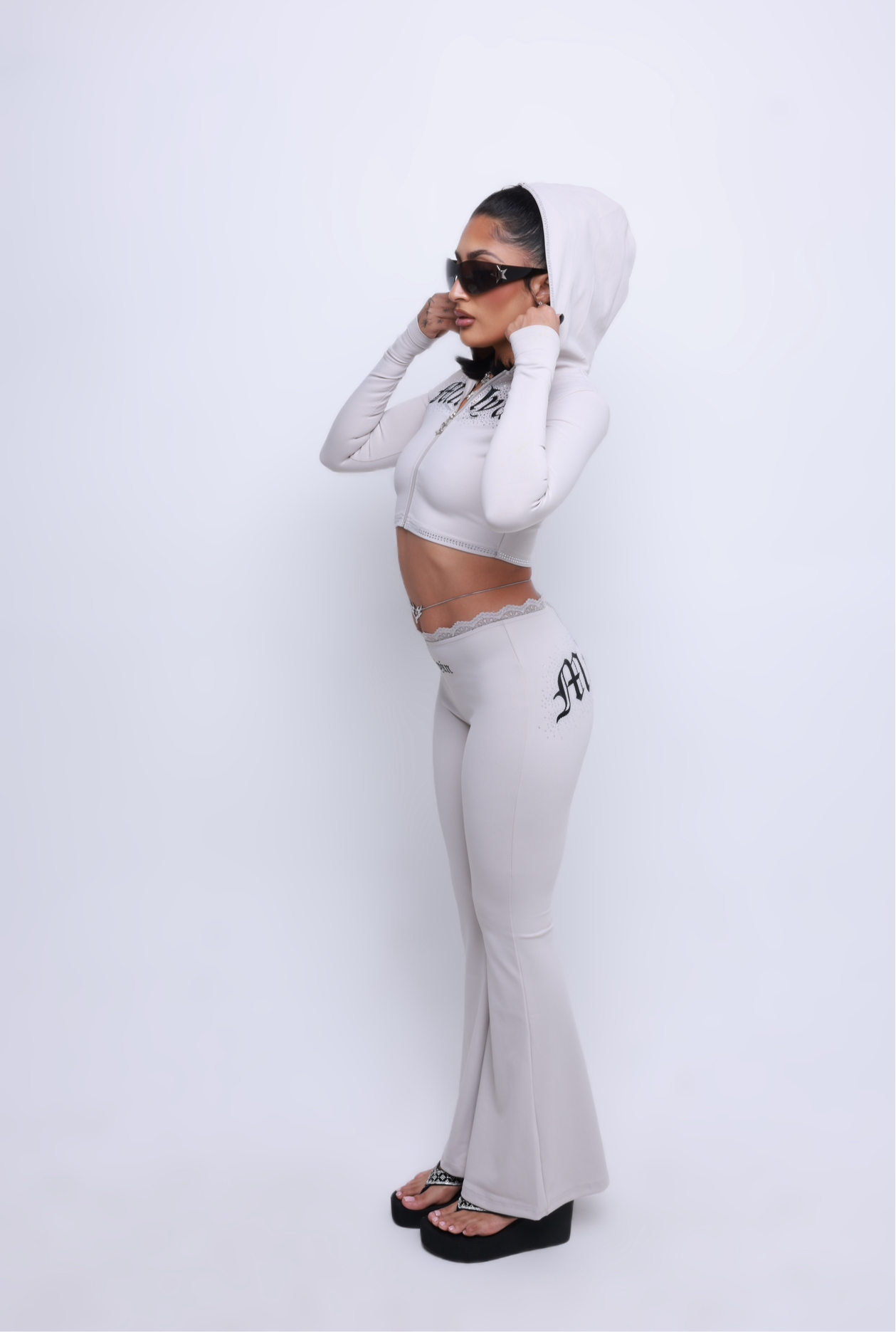 Pearl Gray Baddie Tracksuit