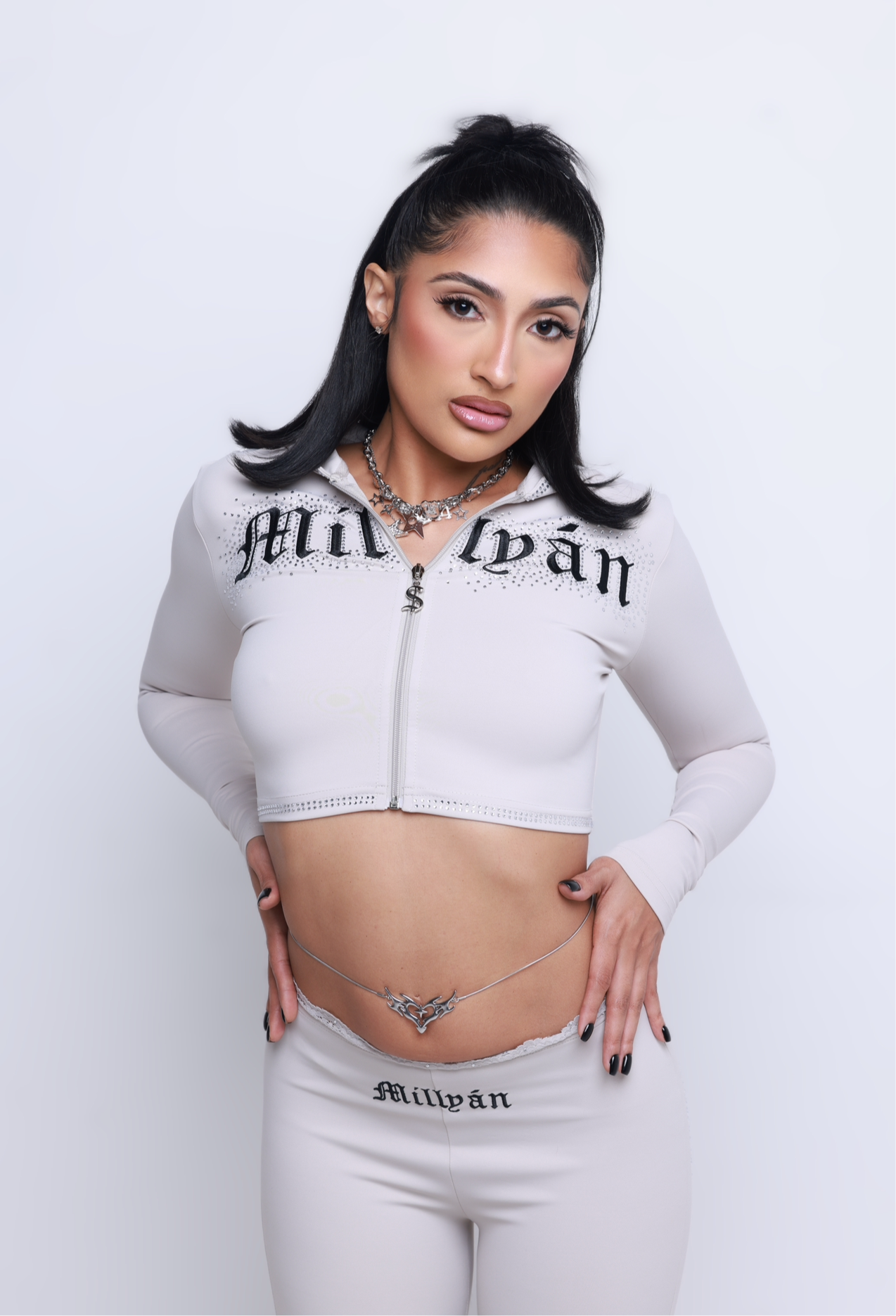 Pearl Gray Baddie Tracksuit