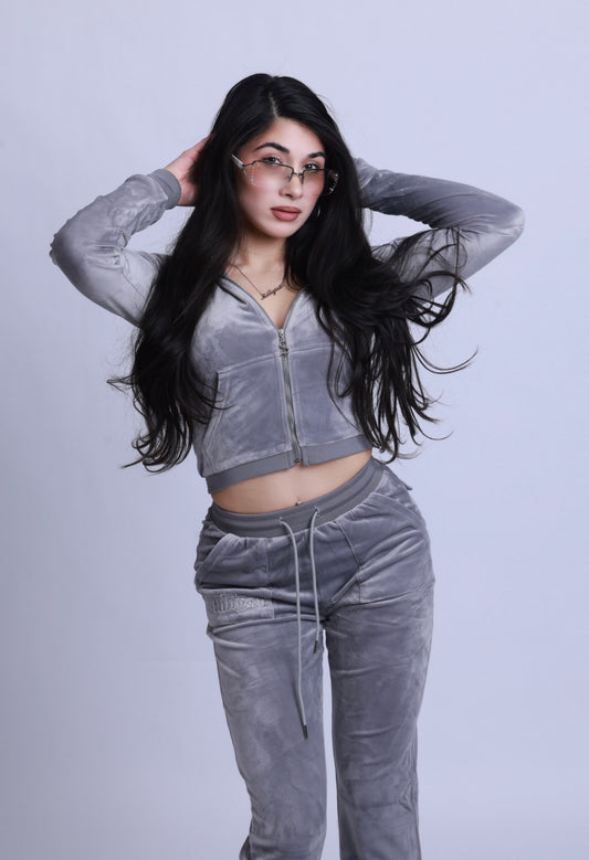 Smoke Show Gray Velour