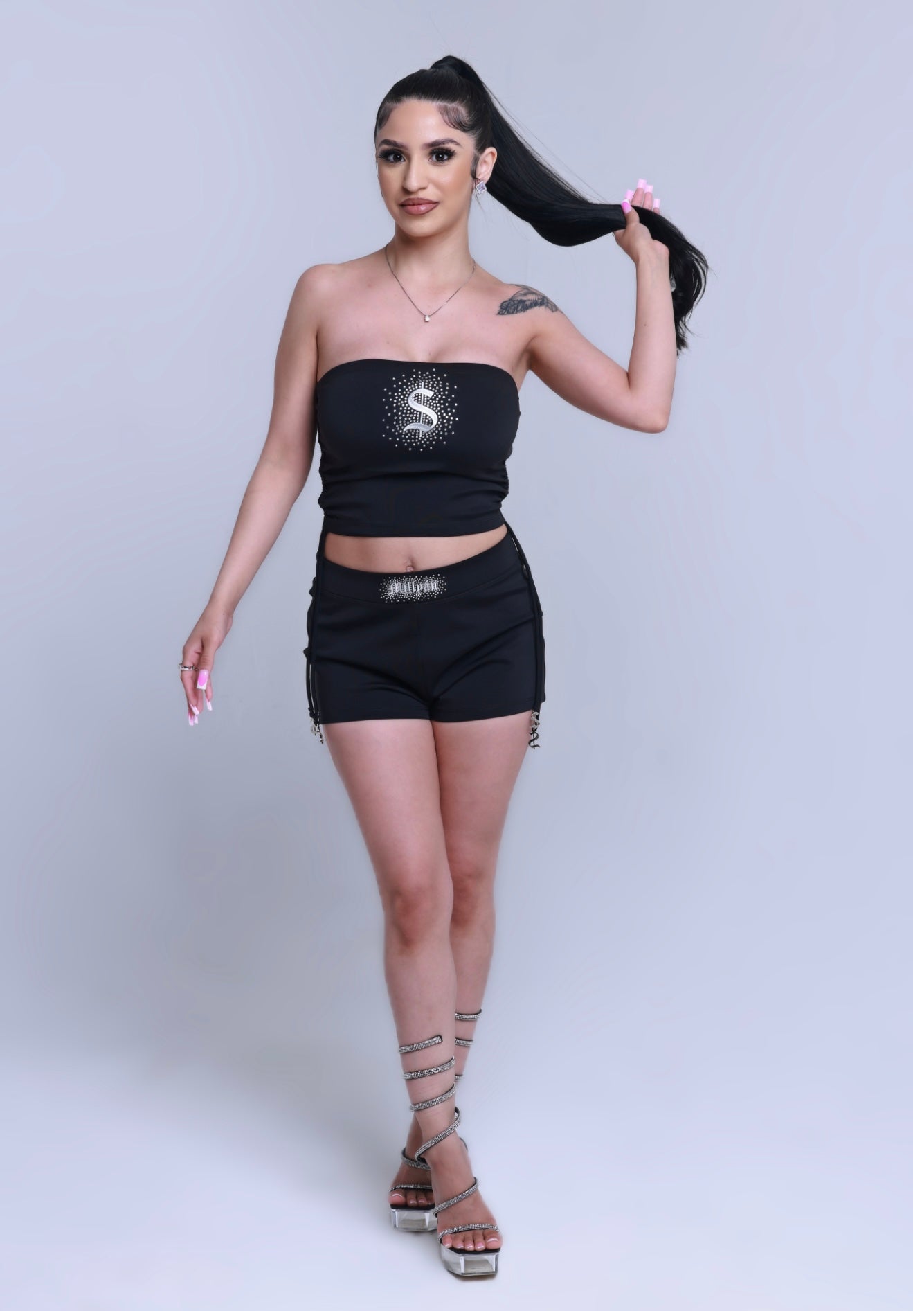 Jet Black Sparkle Summer Set